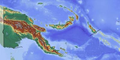 Papoea-nieu-guinee topografiese kaart