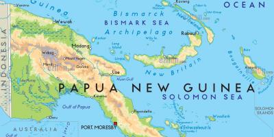 Kaart van die hoofstad van papoea-nieu-guinee