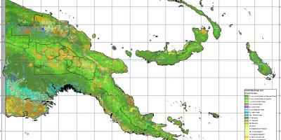 Kaart van papoea-nieu-guinee klimaat